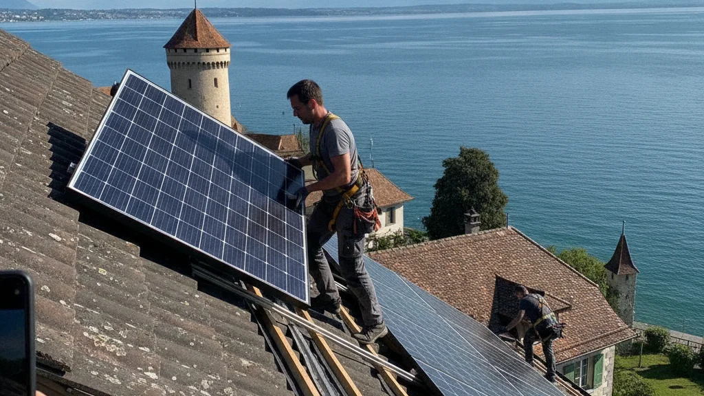 Panneaux solaires à Nyon, Suisse romande