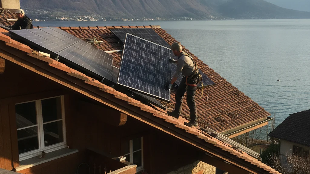 Panneaux solaires à Vevey, Suisse romande